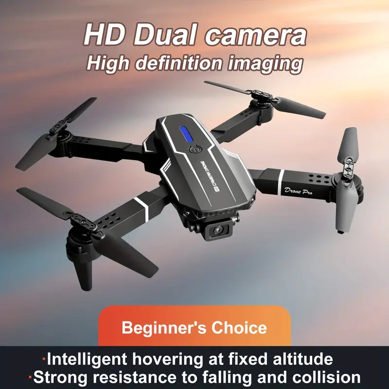 Dronă quadcopter E88 UAV cu două camere HD – neagră (cameră duală HD)