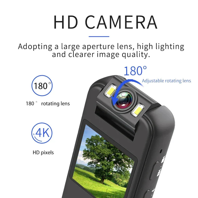 Cameră video 4K HD cu vedere nocturnă pentru înregistrări operative