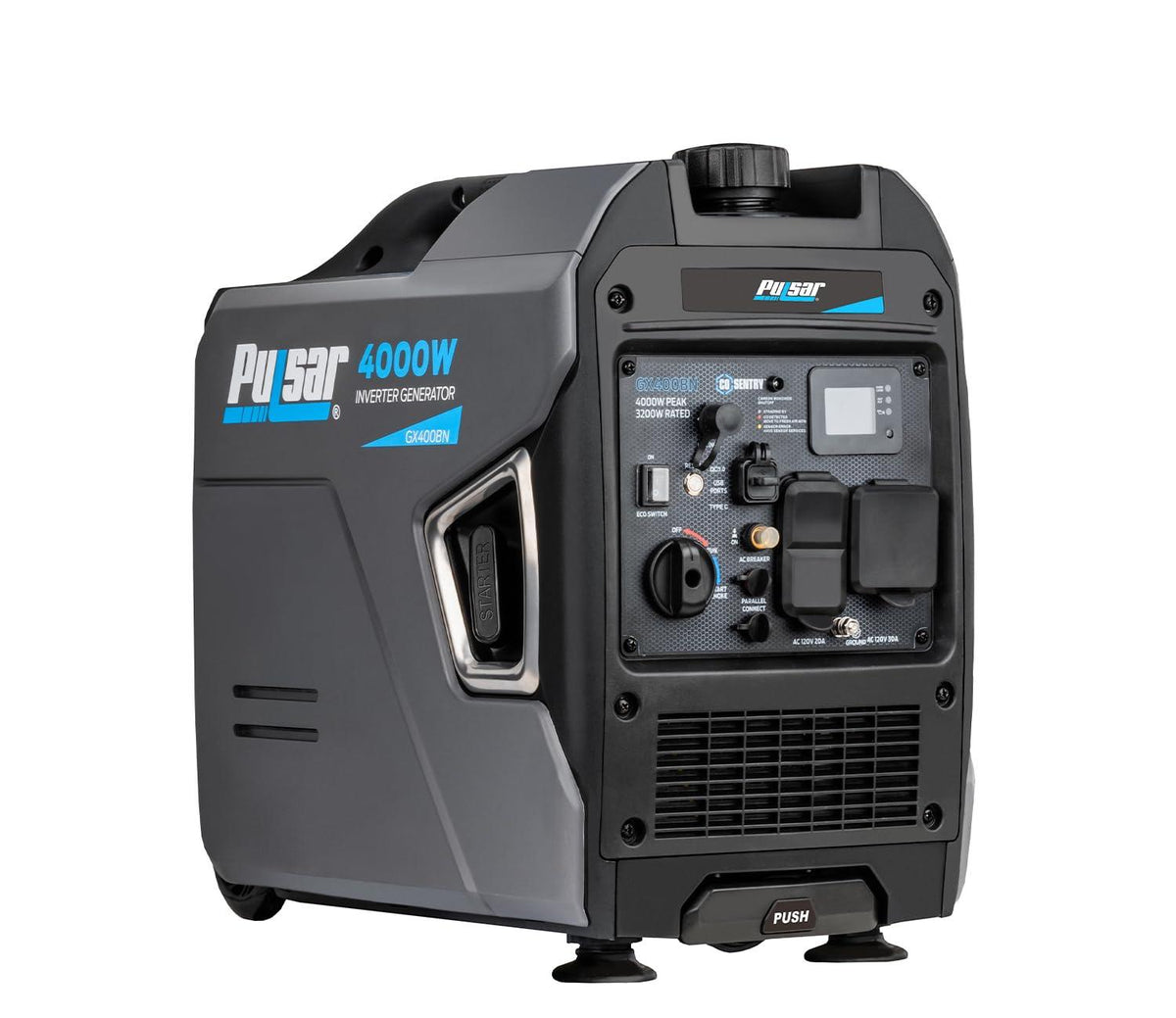 Generator inverter dual-fuel de 4000W cu alertă CO, compatibil RV și funcționare în paralel