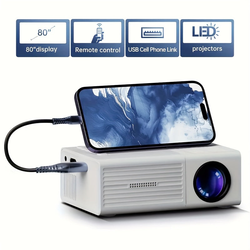 Mini proiector 1080P HD cu afișaj LED