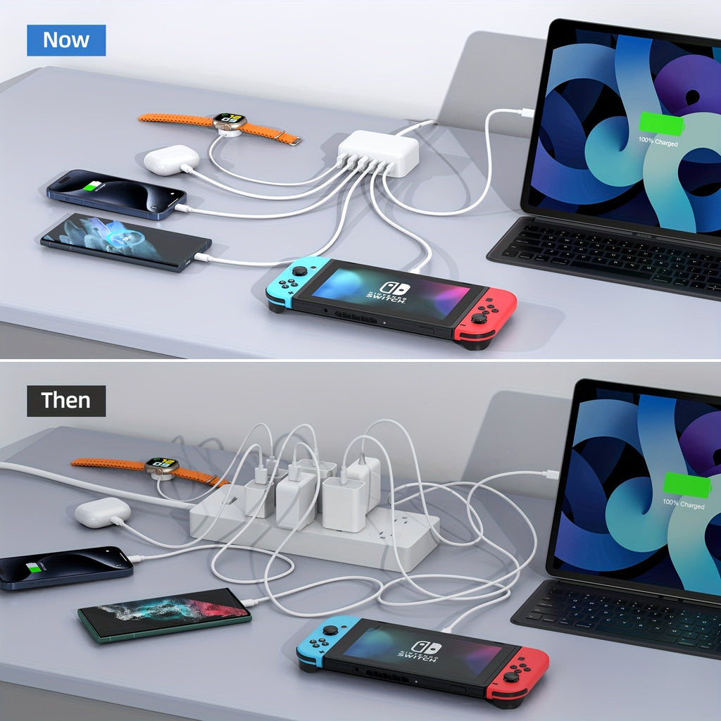 Încărcător rapid USB-C cu 6 porturi