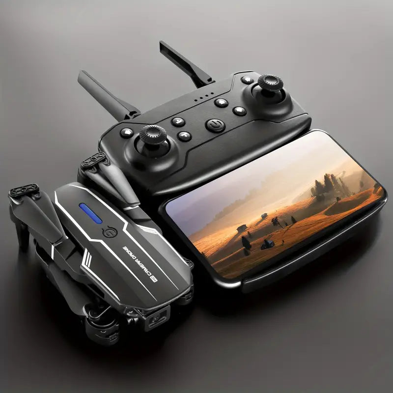 Dronă quadcopter E88 UAV cu două camere HD – neagră (cameră duală HD)