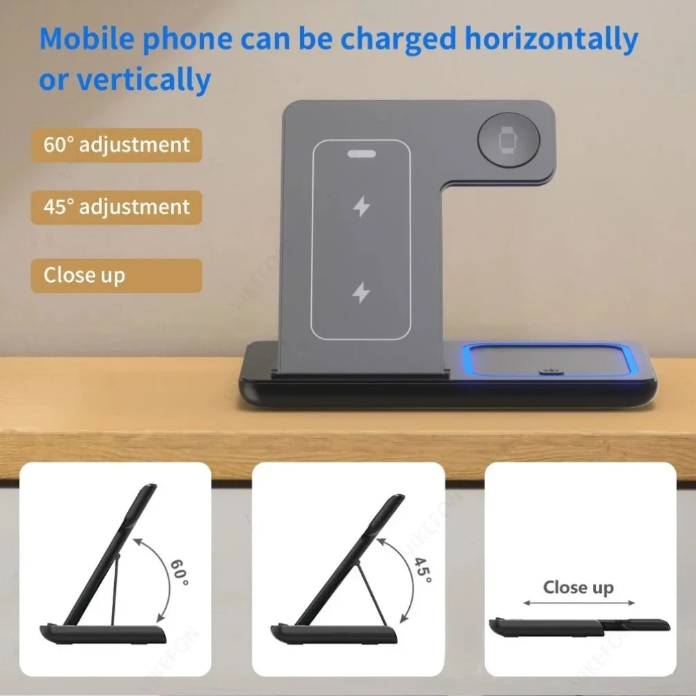 Stație de încărcare wireless 3 în 1 – iPhone, Apple Watch și AirPods