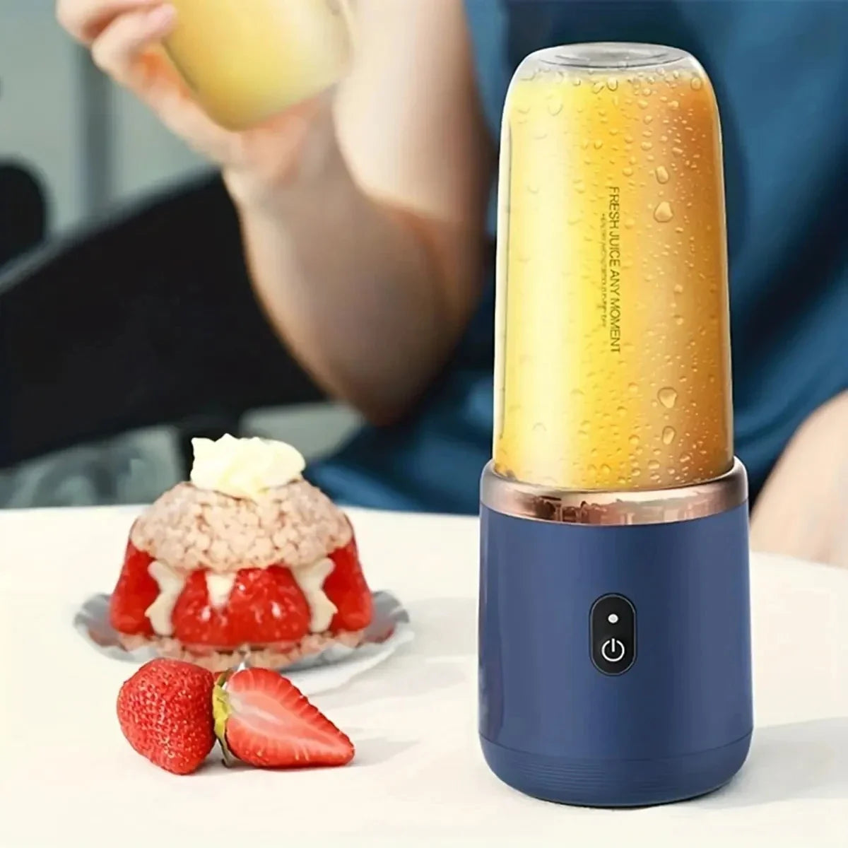 Blender portabil cu 6 lame – storcător USB wireless, reîncărcabil, 300ml