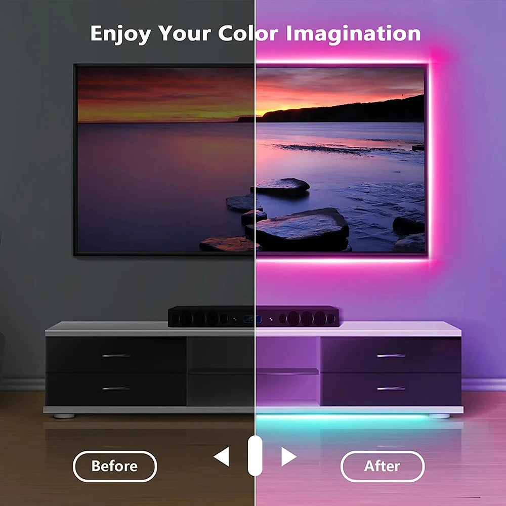 Bandă LED Bluetooth Smart SMD 5050 cu telecomandă și aplicație