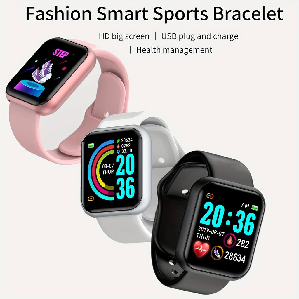 Smartwatch pentru bărbați și femei – monitorizare fitness, notificări și alarmă, compatibil Android și iOS