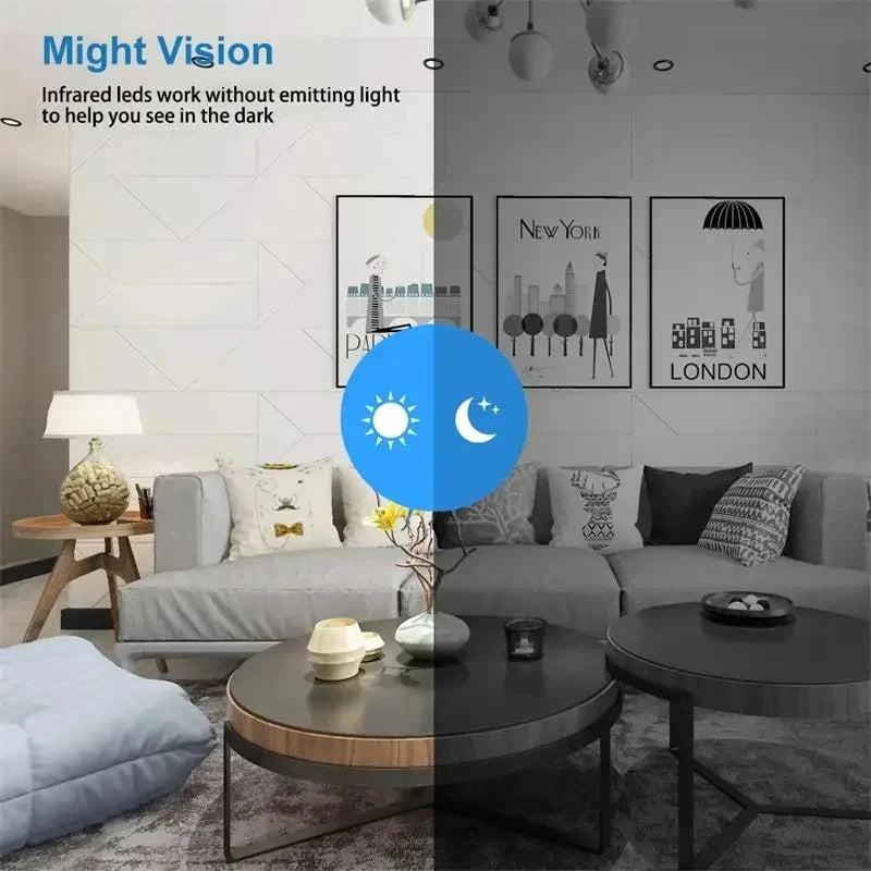 Cameră smart 1080p HD cu vedere nocturnă