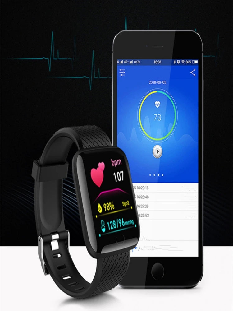 Smartwatch pentru bărbați și femei – monitorizare fitness, notificări și alarmă, compatibil Android și iOS