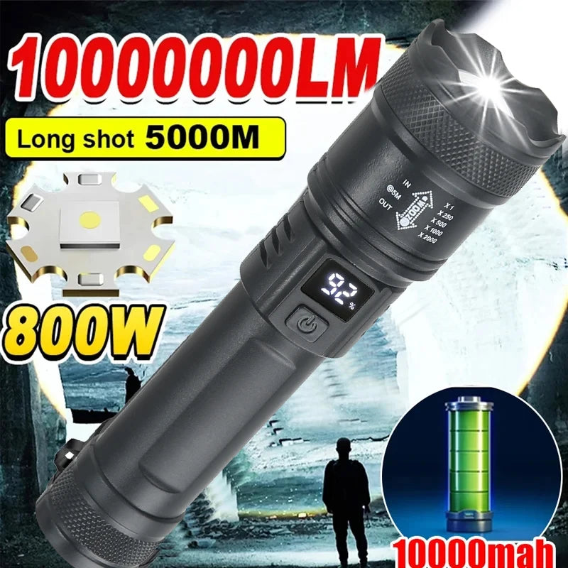 Lanternă LED tactică cu USB