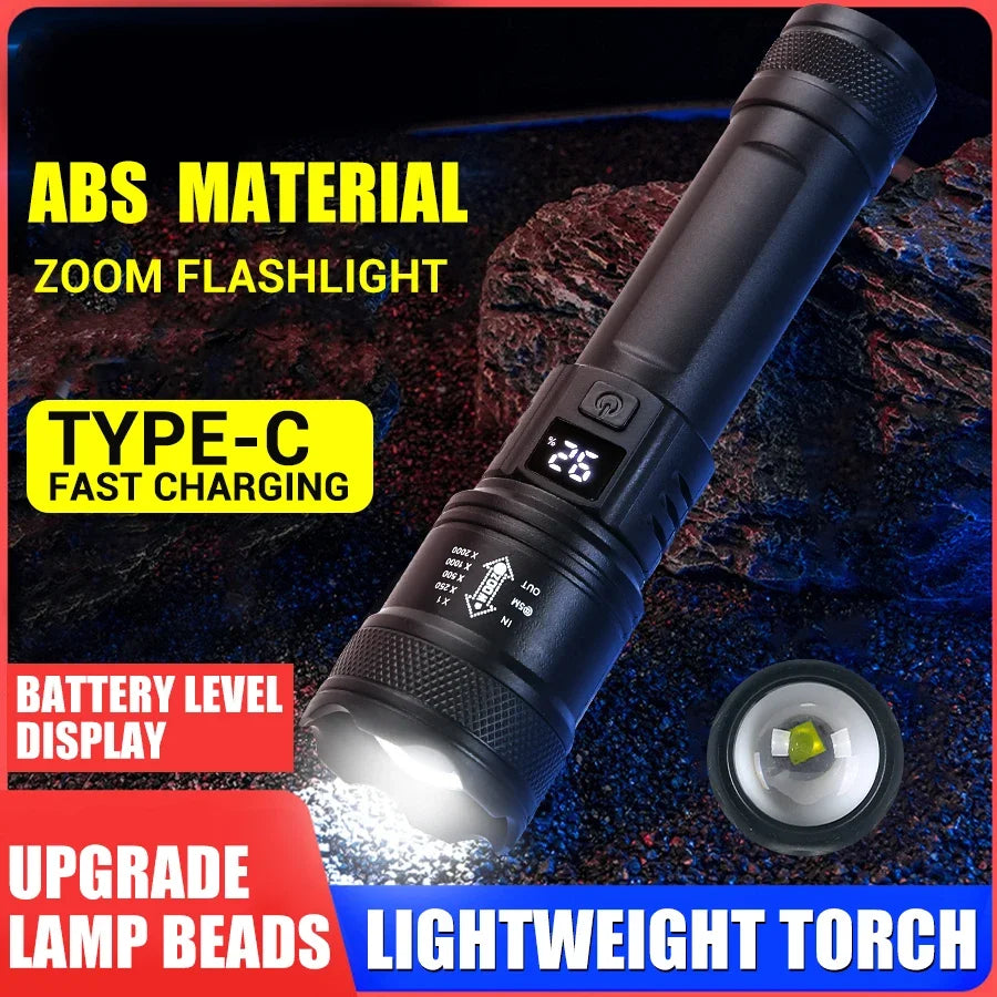 Lanternă LED tactică cu USB