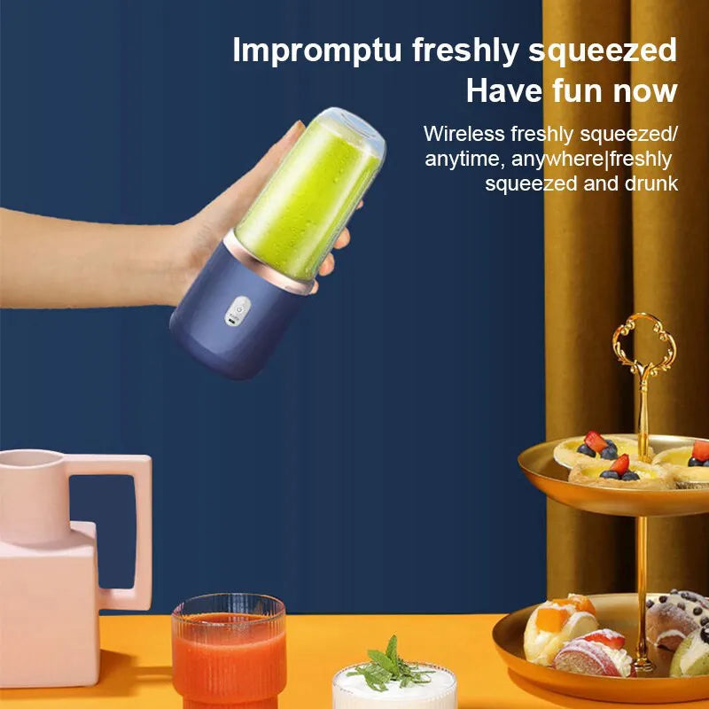 Blender portabil cu 6 lame – storcător USB wireless, reîncărcabil, 300ml
