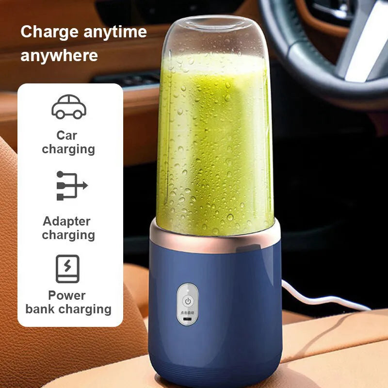 Blender portabil cu 6 lame – storcător USB wireless, reîncărcabil, 300ml