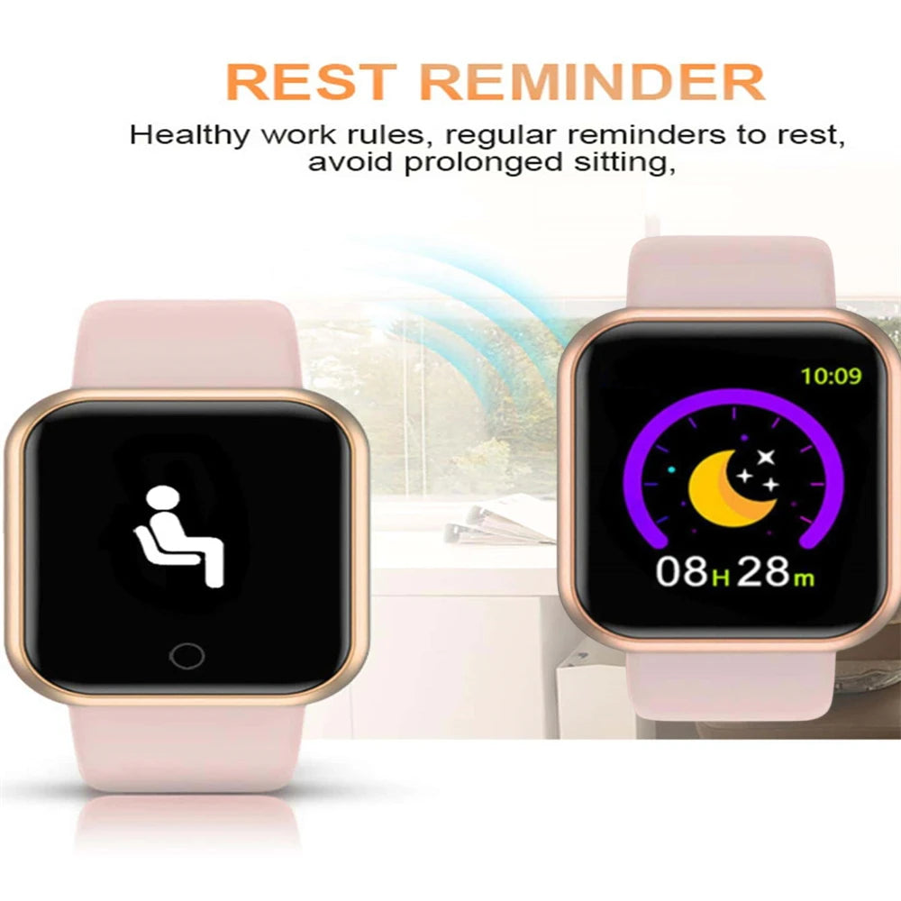 Smartwatch pentru bărbați și femei – monitorizare fitness, notificări și alarmă, compatibil Android și iOS