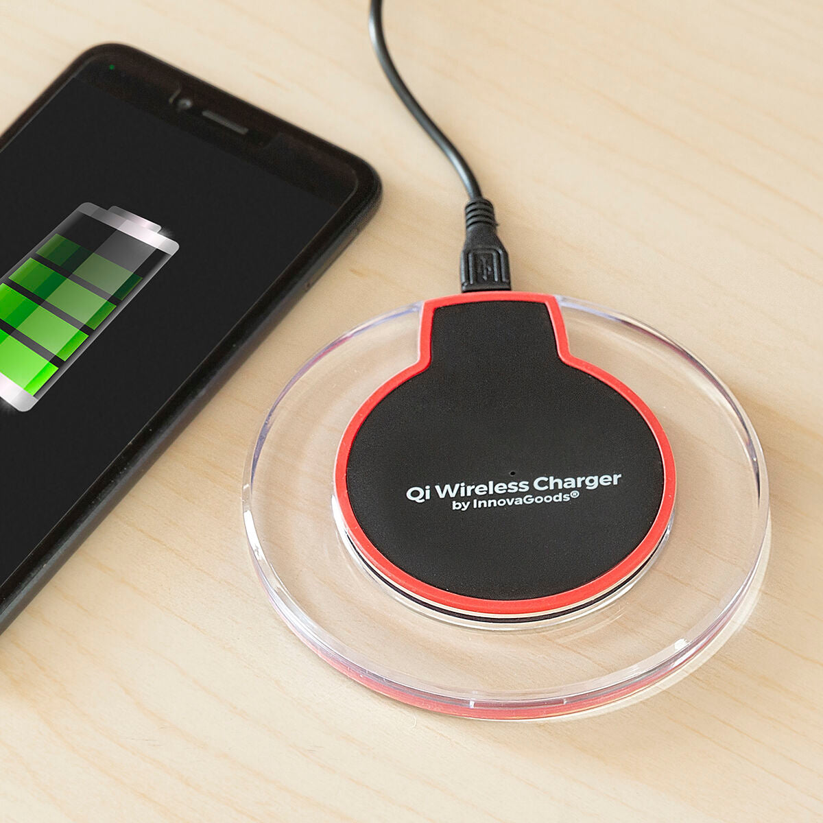 Încărcător wireless Qi InnovaGoods pentru smartphone