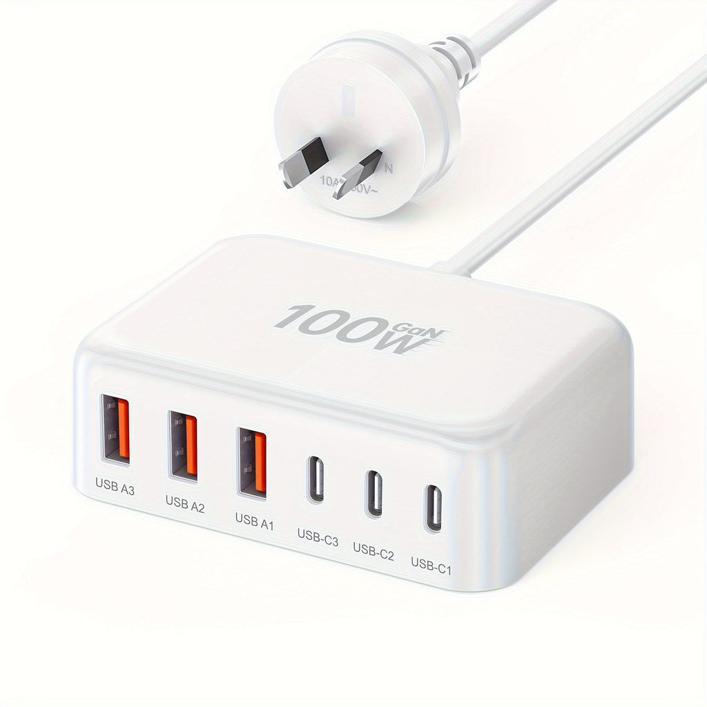 Încărcător rapid USB-C cu 6 porturi