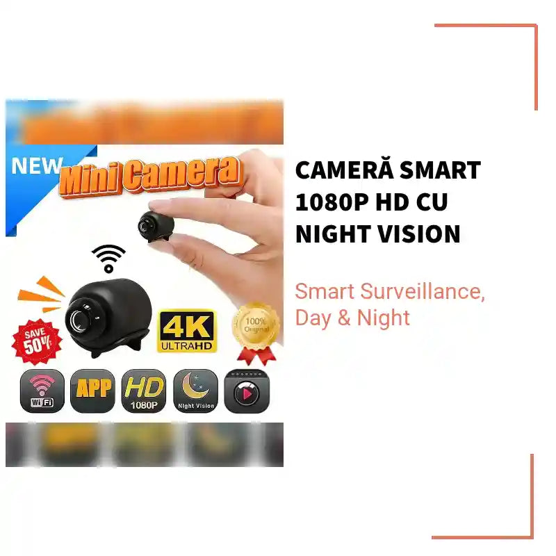 Cameră Smart 1080p HD cu Night Vision by@Outfy