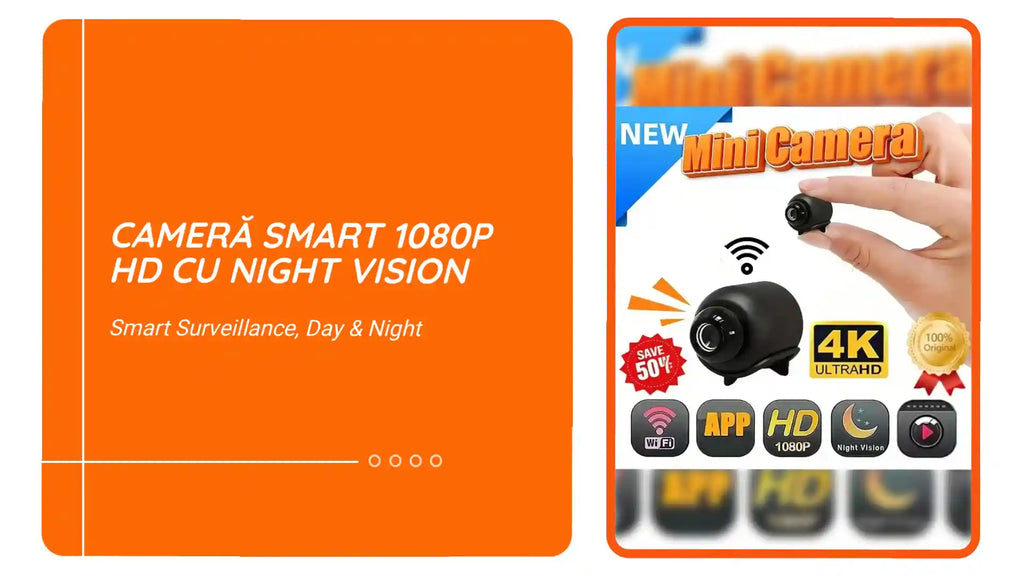 Cameră Smart 1080p HD cu Night Vision by@Outfy