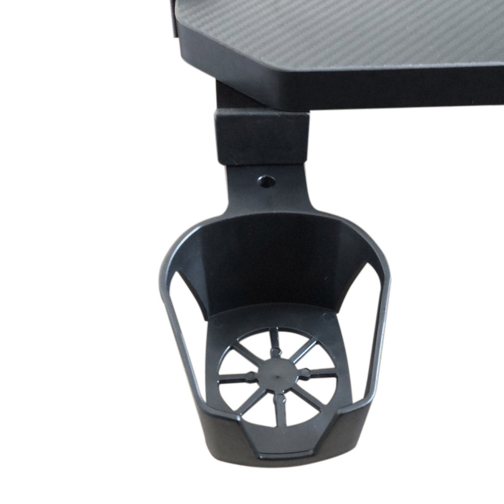 Birou gamer profesional cu suprafață carbon și iluminare LED