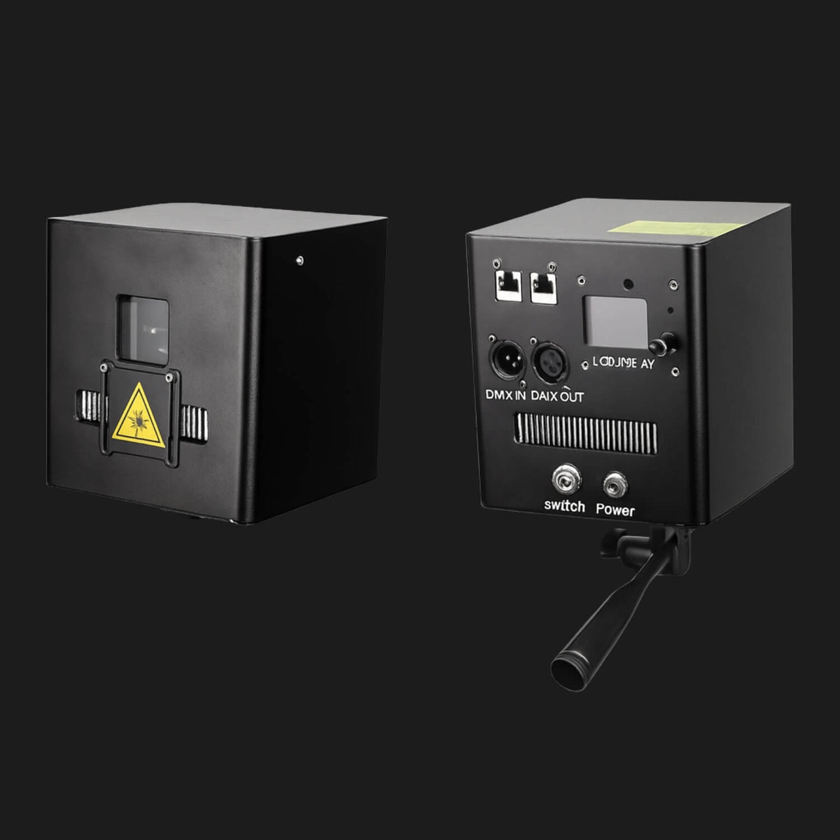 Proiector laser RGB A8 cu control prin aplicație și DMX, 2W/3W/5W, pentru DJ